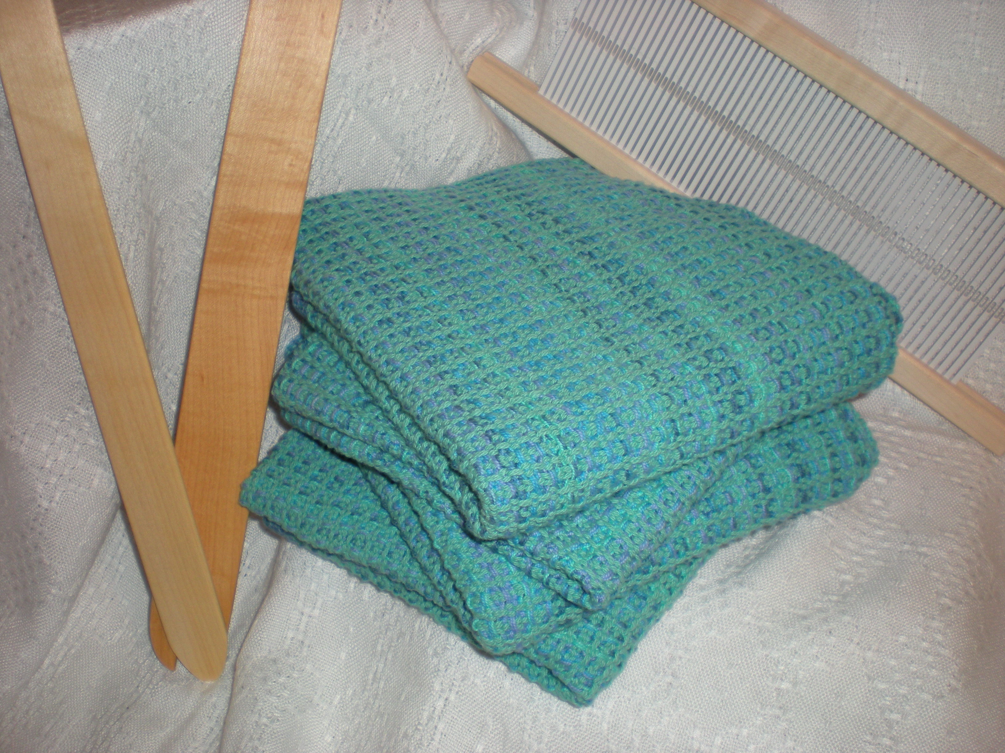 Waffle Weave Towels on my Rigid Heddle Loom – Cotton Clouds' Talk